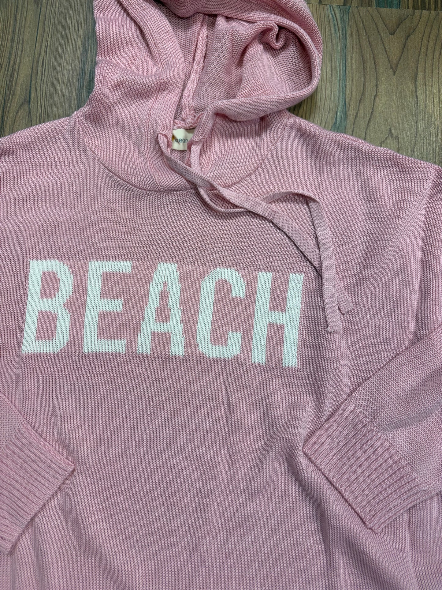 Pink Beach Knit Hoodie