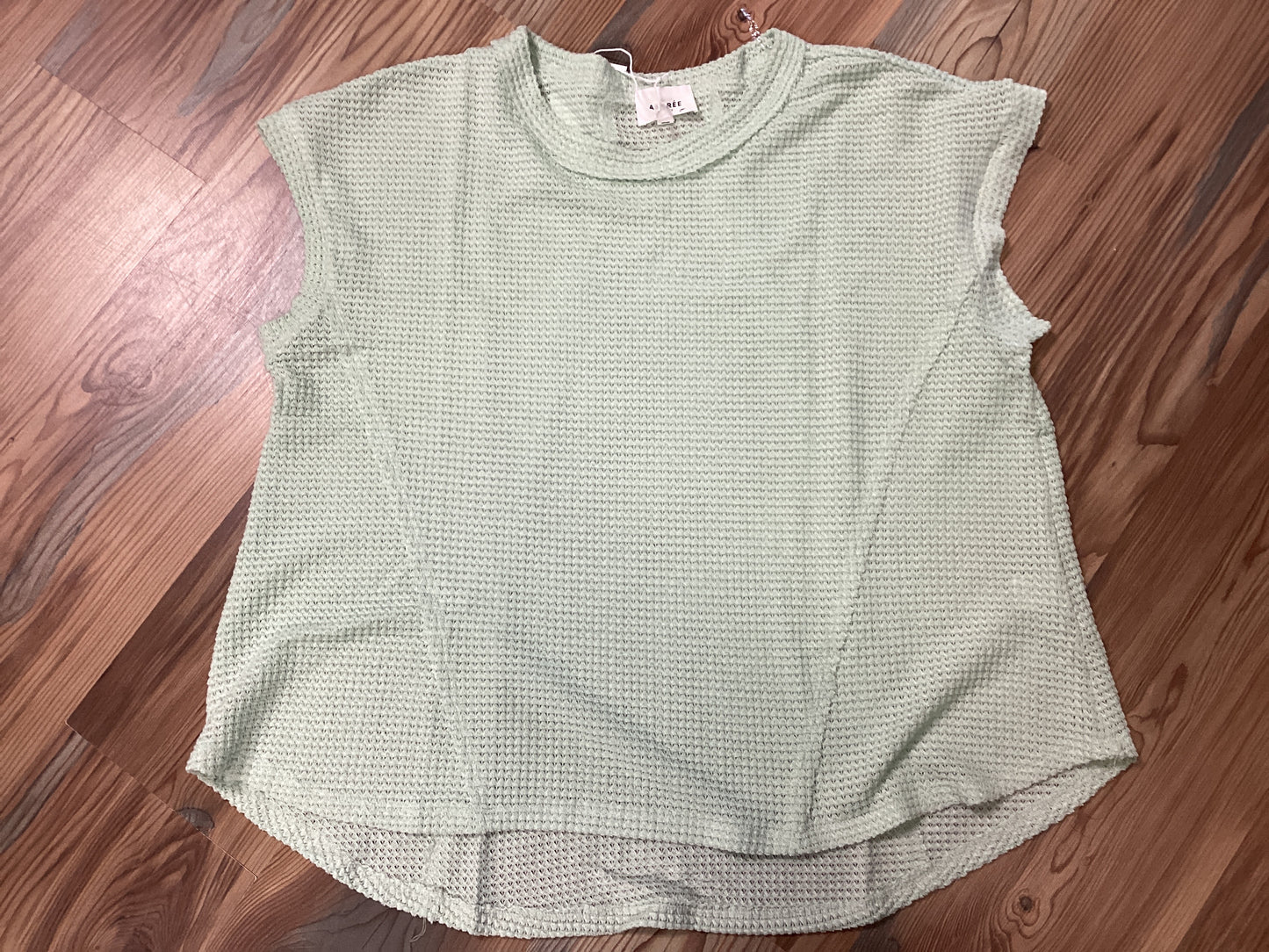 Mint Waffle Knit Top
