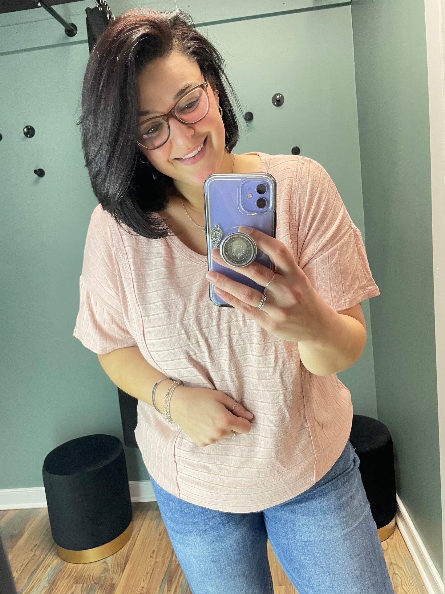 Blush V Neck Tunic