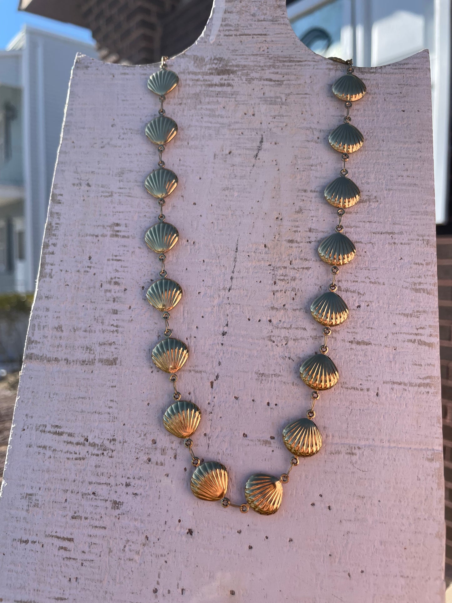 18k Gold Plated Seashell Necklace