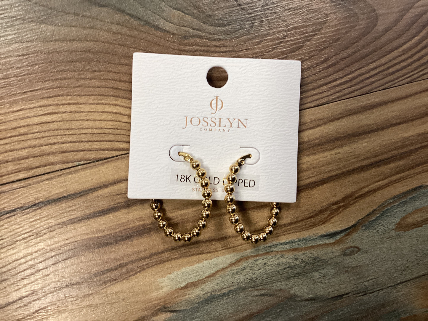 18k Plated Dot Hoop Earrings