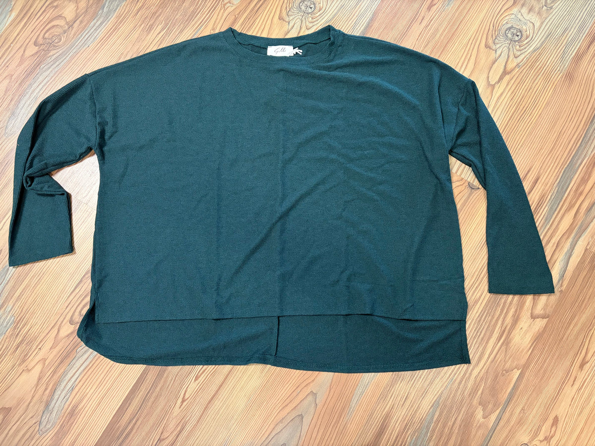 Green Round Neck Long Sleeve
