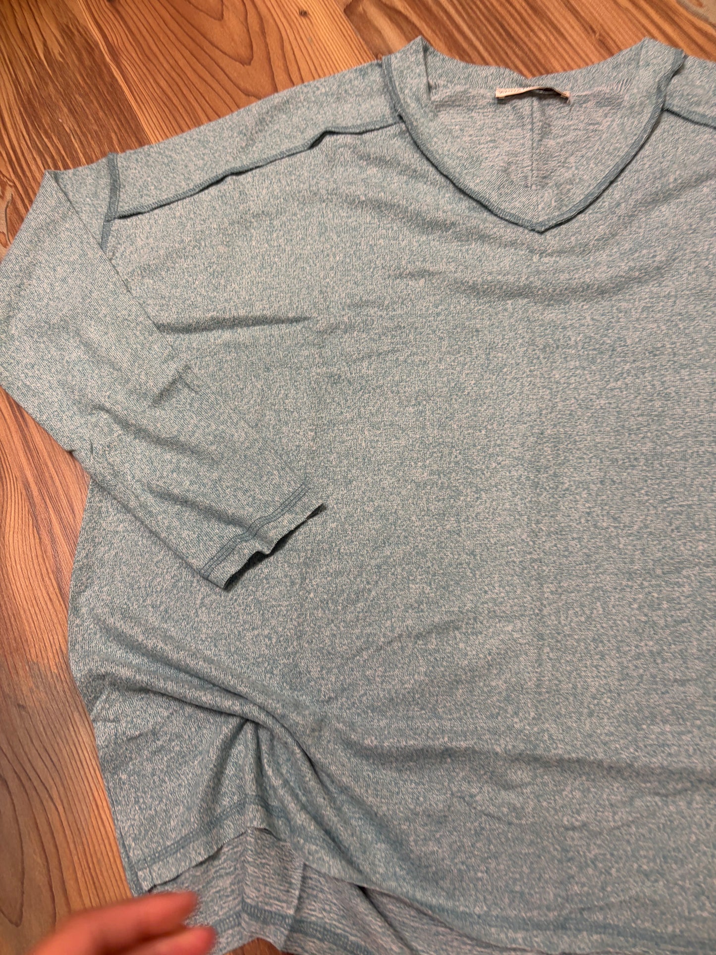 Teal Softy Hacci Long Sleeve