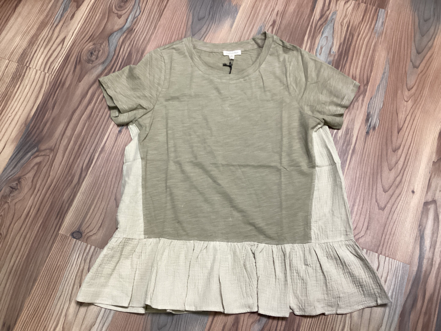 Sage T-Shirt Gauze Top