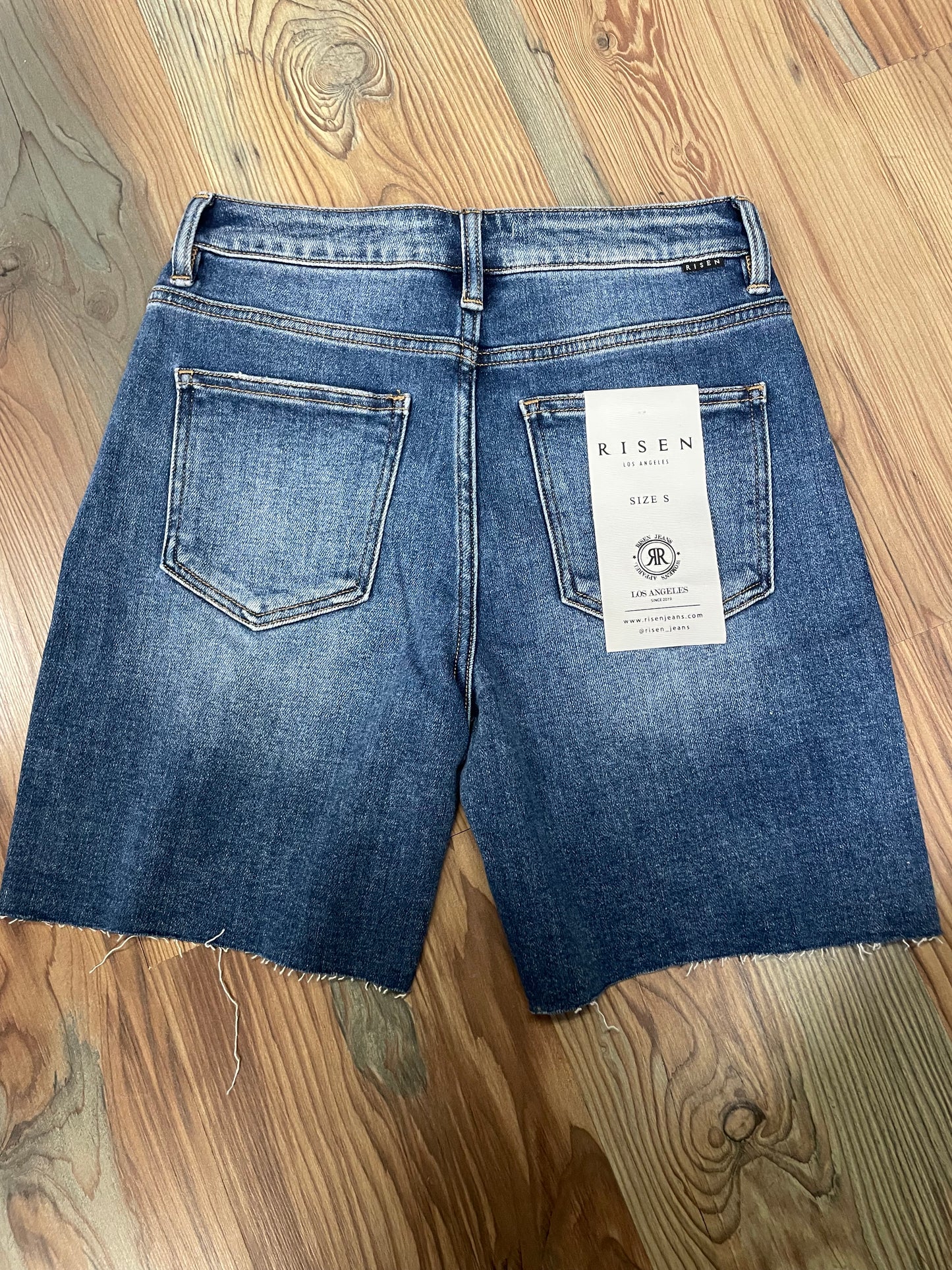 Risen Tummy Control Raw Hem Shorts
