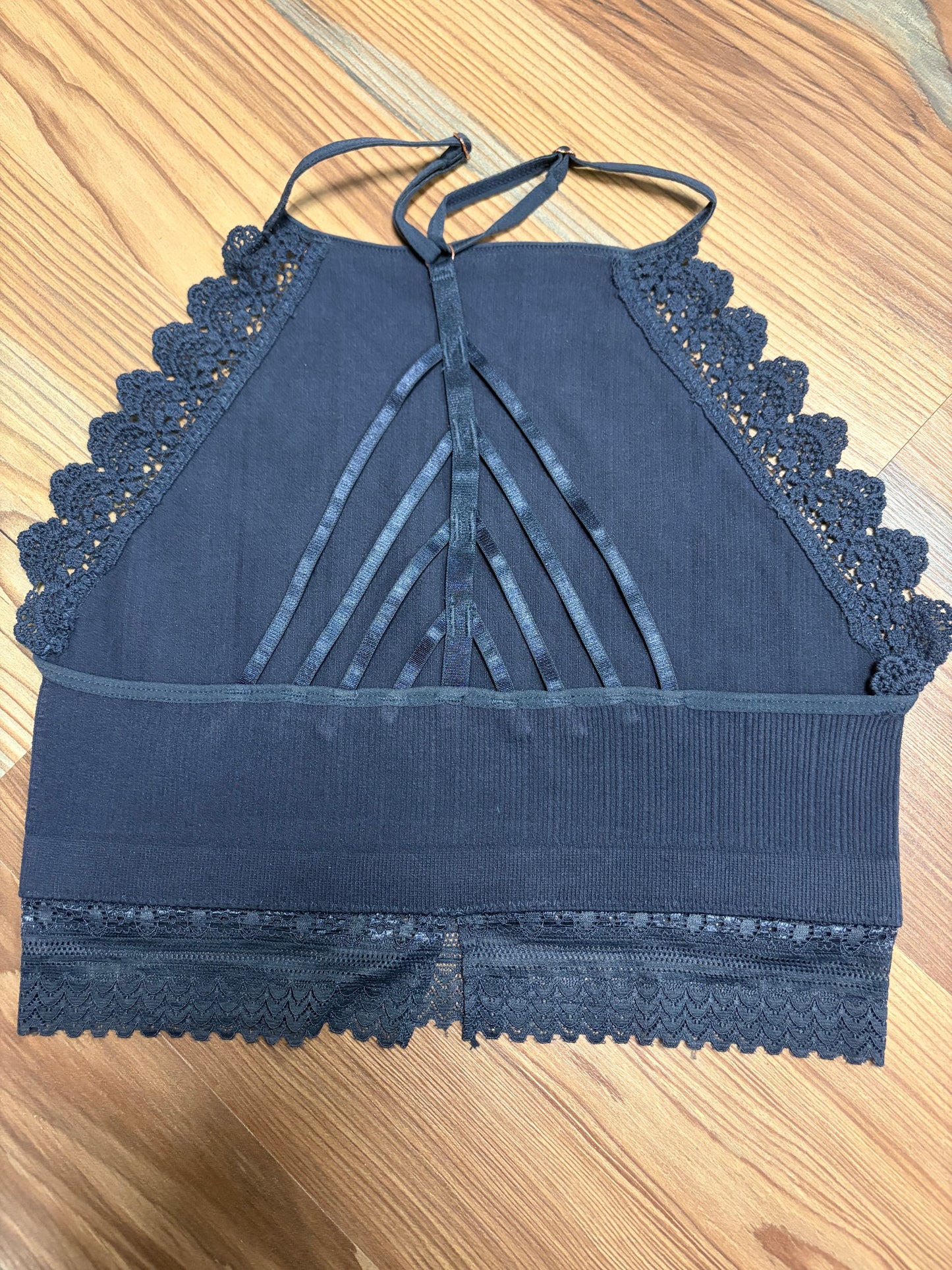 Navy High Neck Bralette