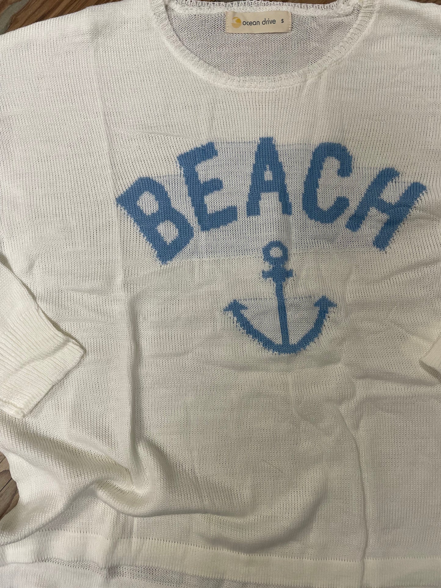 White Beach Anchor Knit
