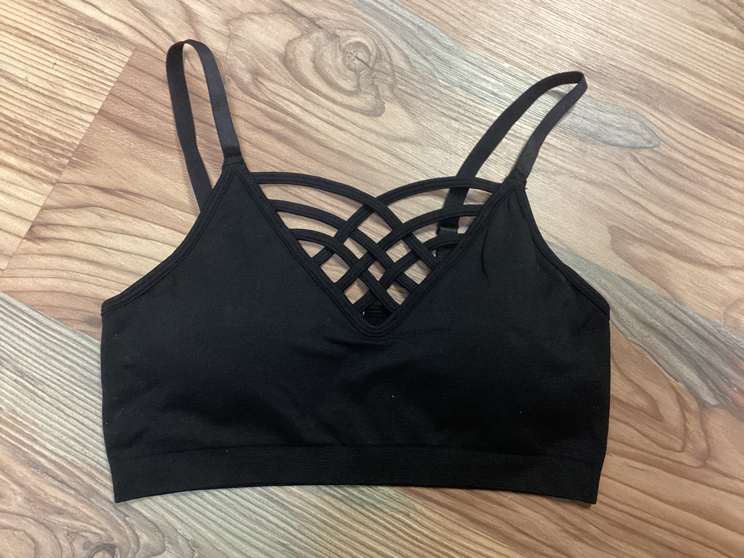 Fave Black Criss Cross Bralette