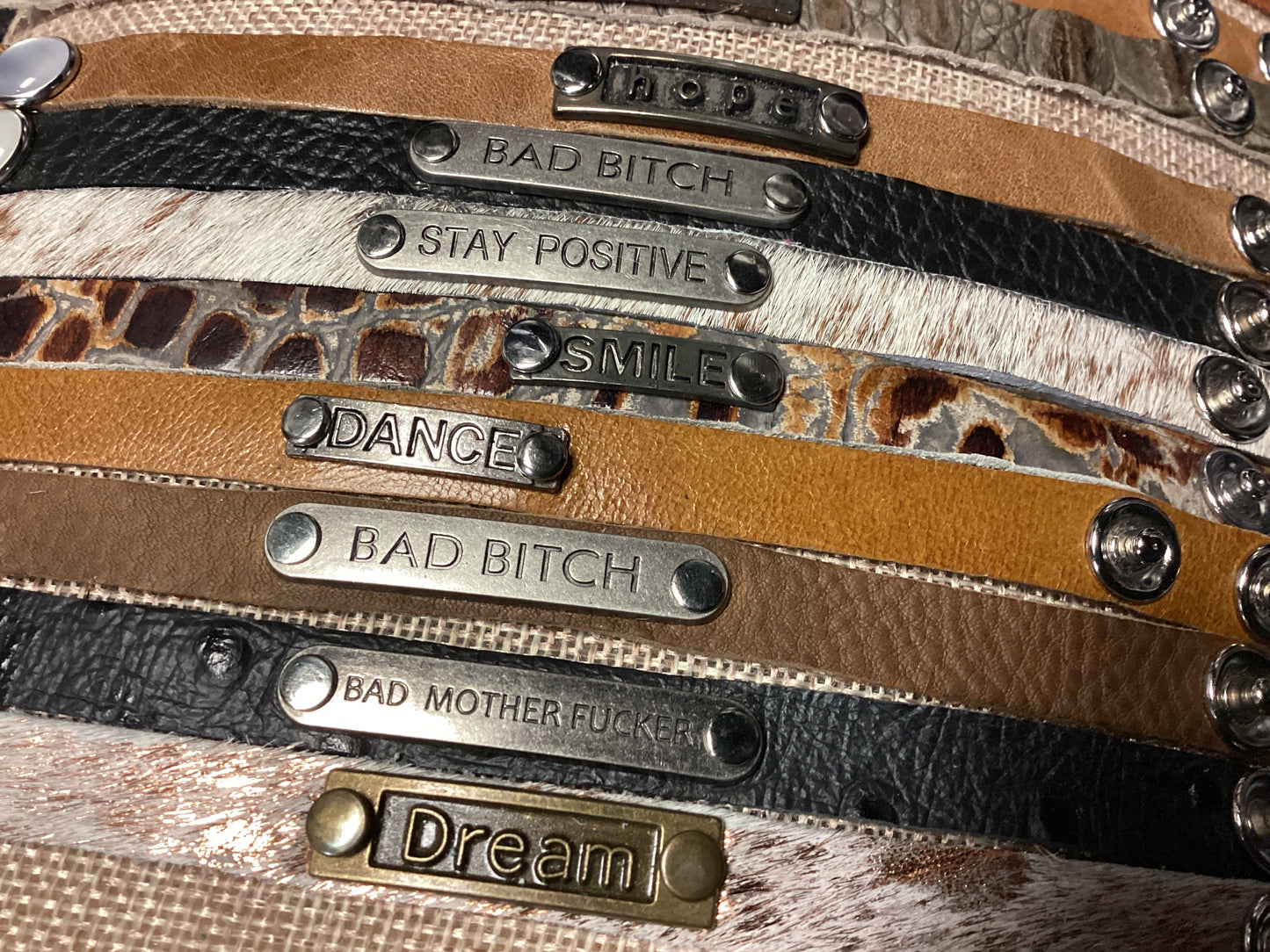 Leather Snap Bracelets