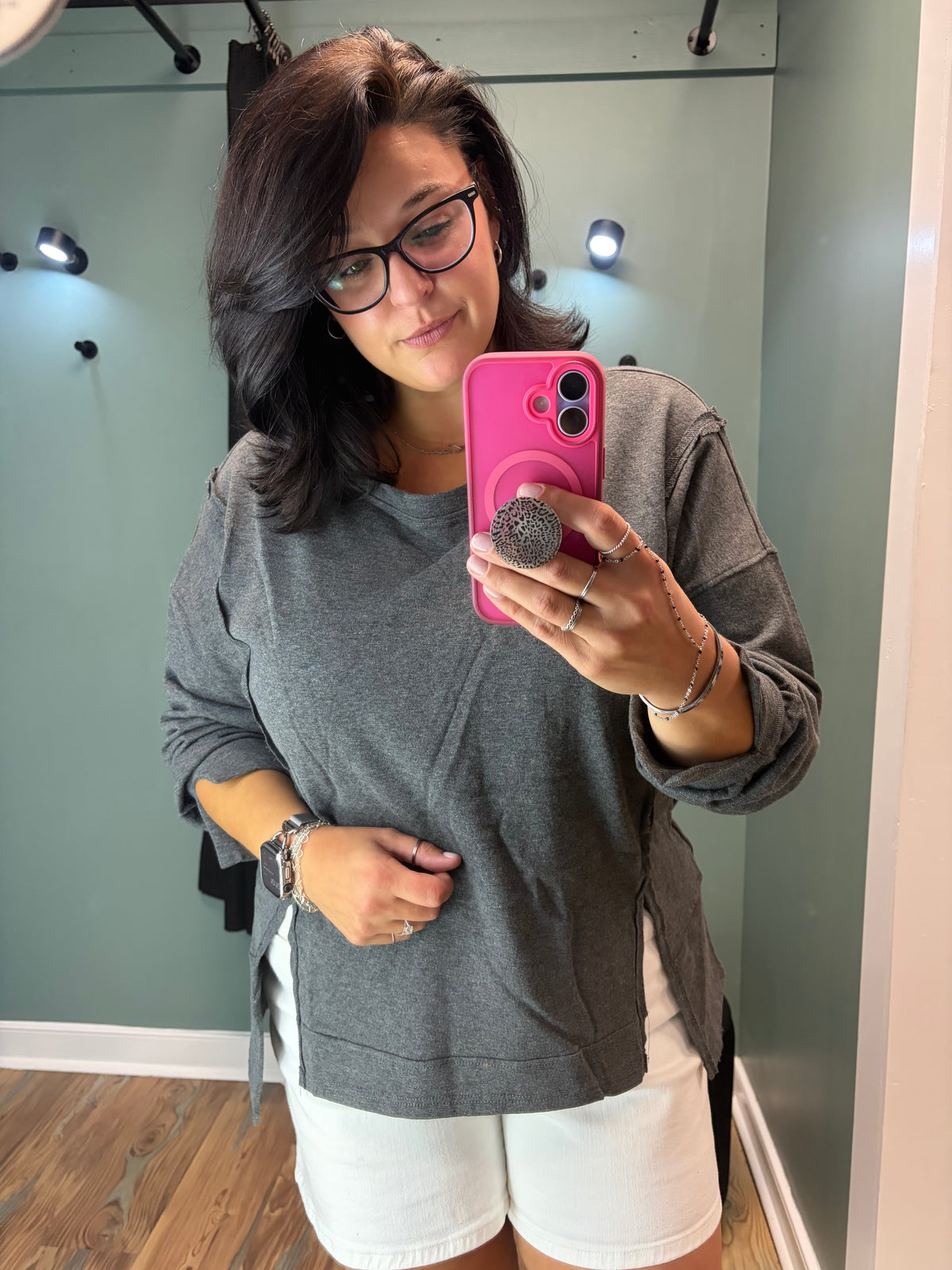 Round Charcoal Long Sleeve