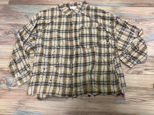 Sandy Plaid Button Shirt