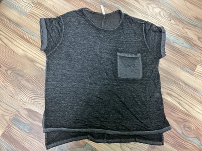 Charcoal Burnout Short Sleeve Pocket T