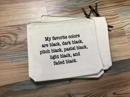 Canvas Saying Pouch