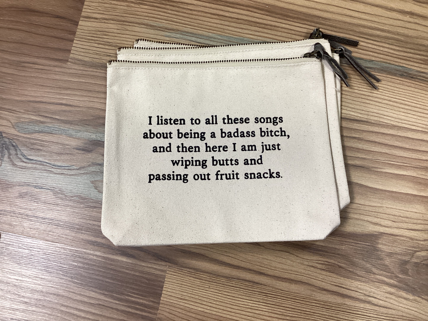 Canvas Saying Pouch