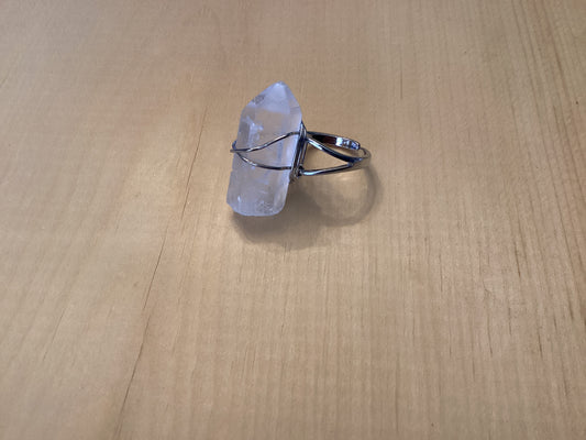 White Crystal Ring