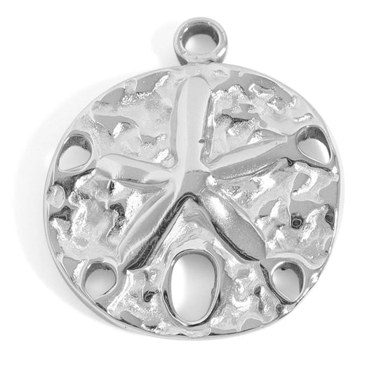 Stainless Steel Sand Dollar Charm