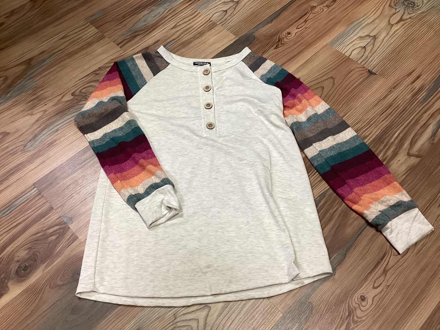 Heathered & Multi Striped Top