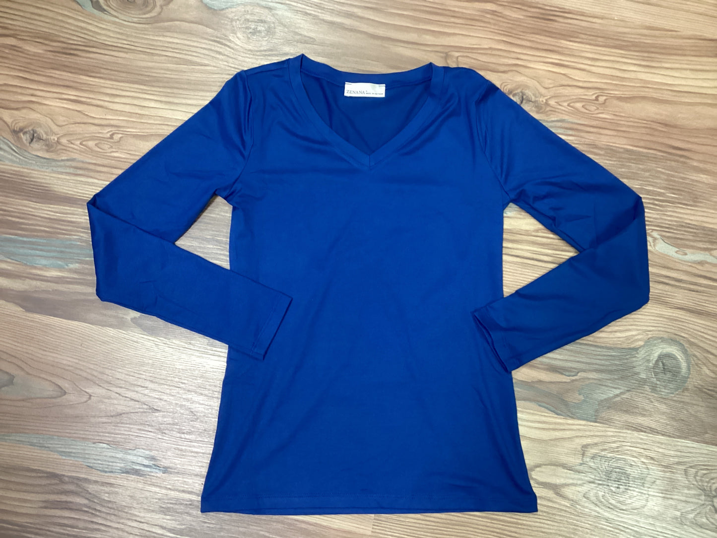 Royal Blue Softy Long Sleeve V Neck