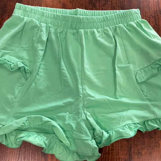 Mint Green Ruffle Shorts