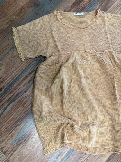 Iced Coffee Scoop Neck Dress