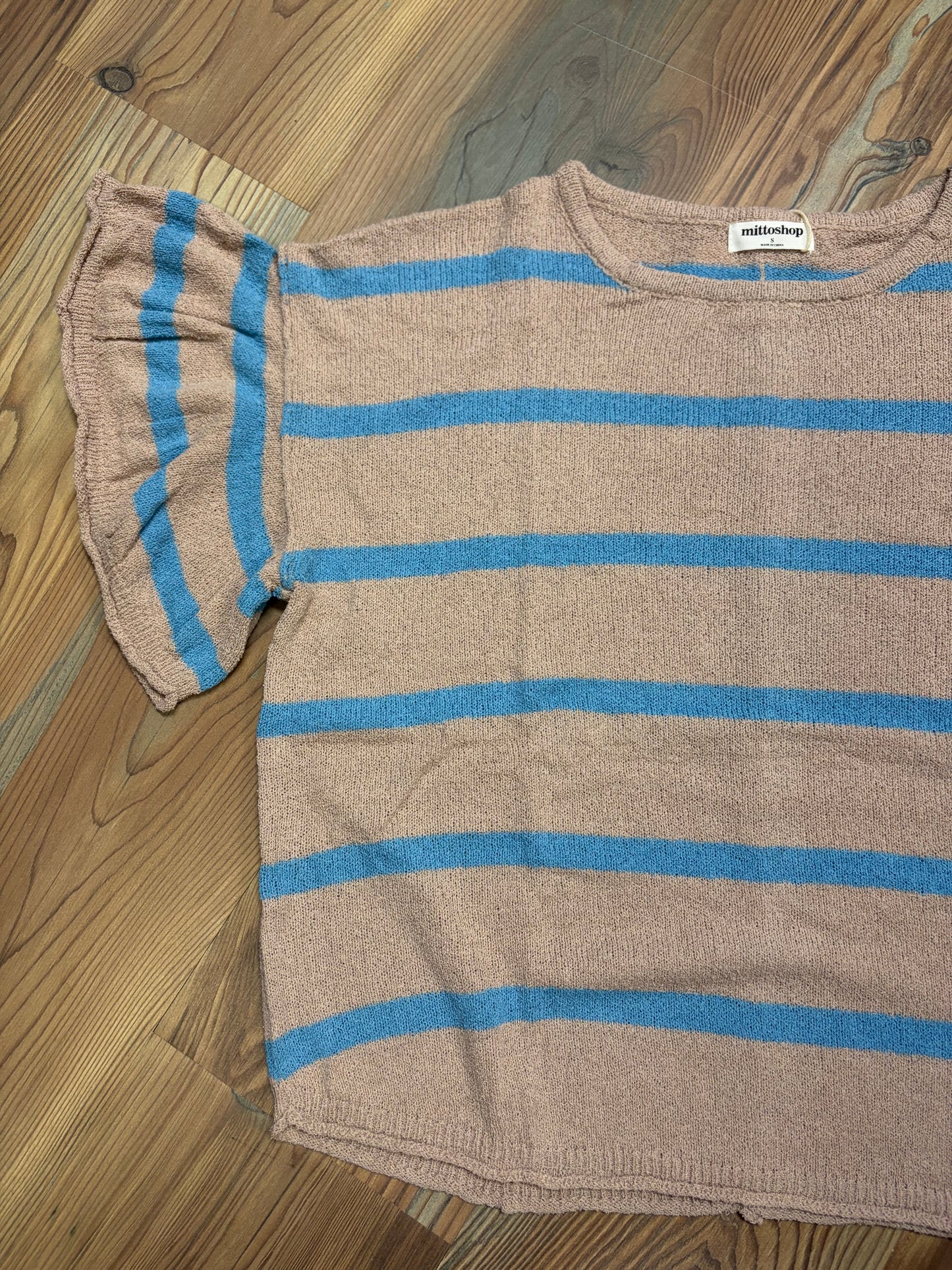 Mocha Blue Striped Knit