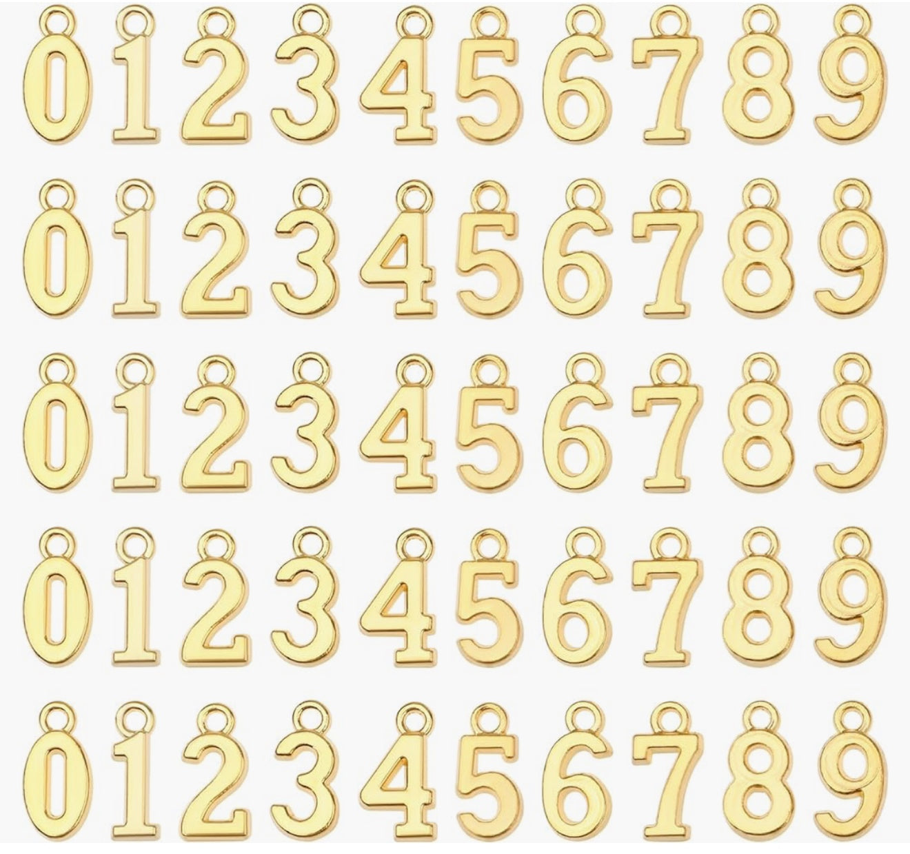 Novelty Number Charms