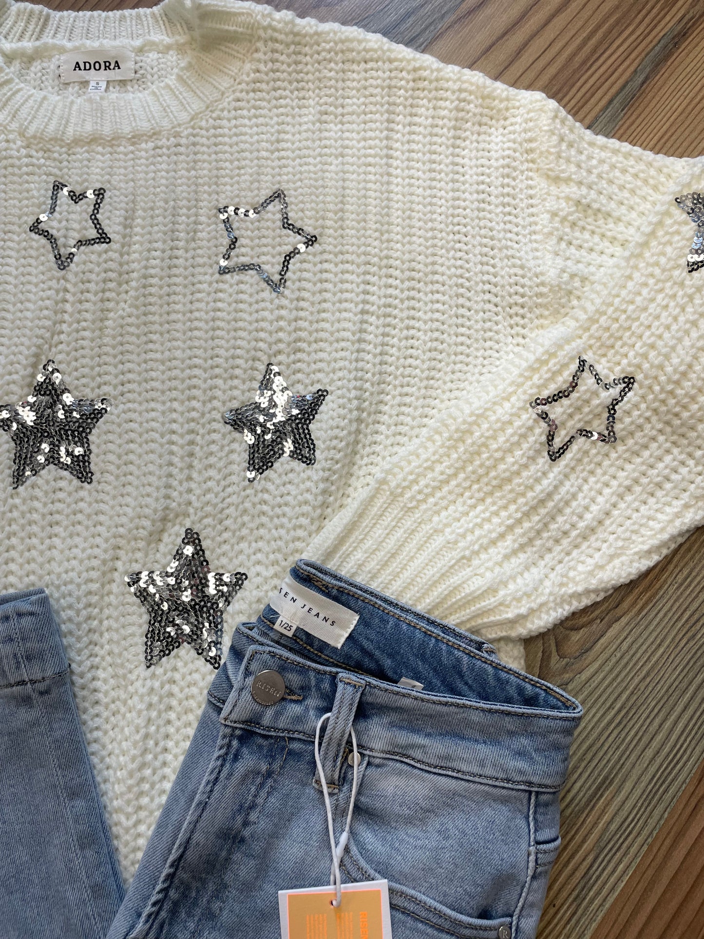 Off White Knit Star Sweater