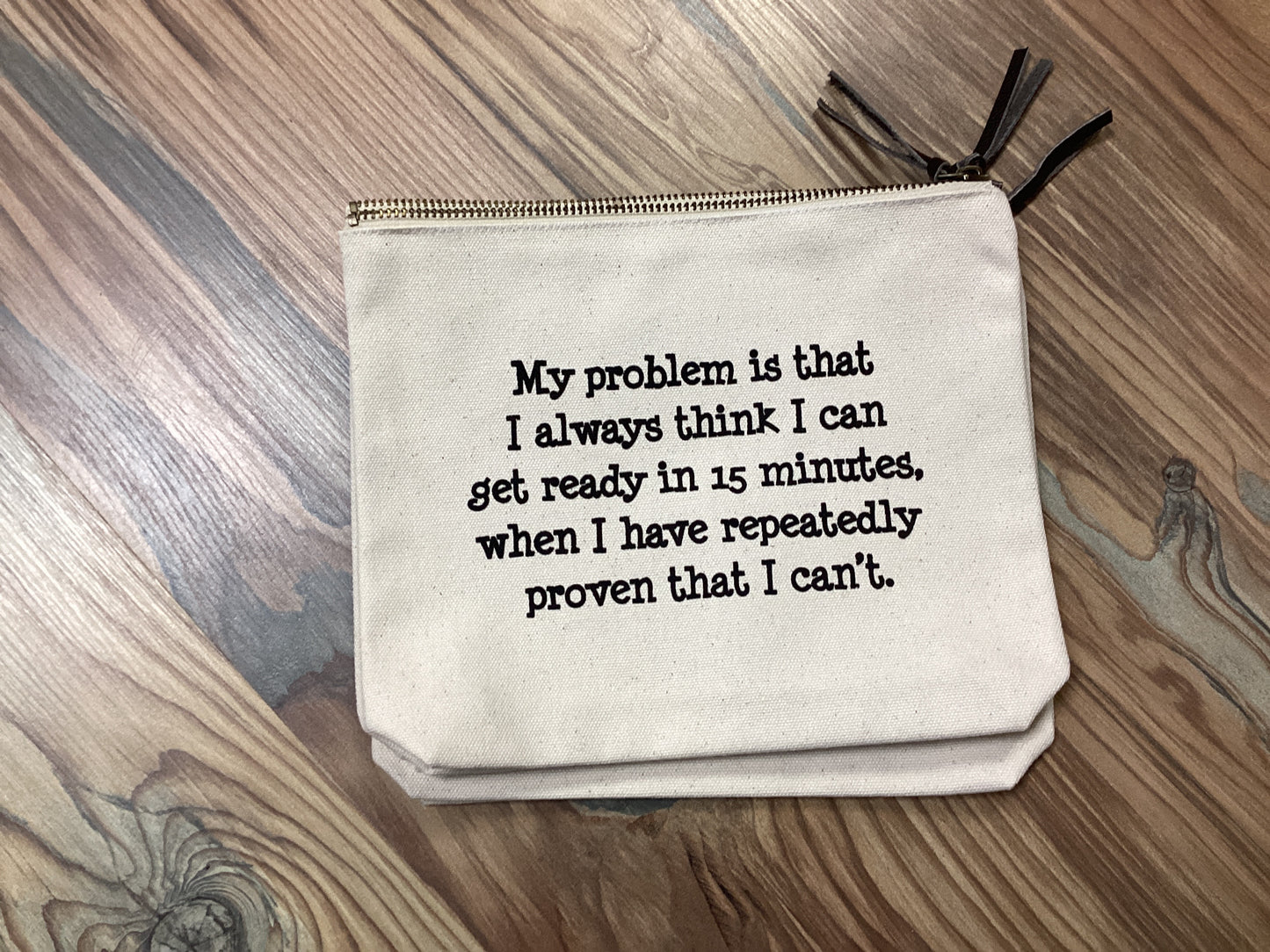 Canvas Saying Pouch