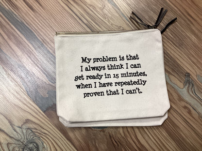 Canvas Saying Pouch