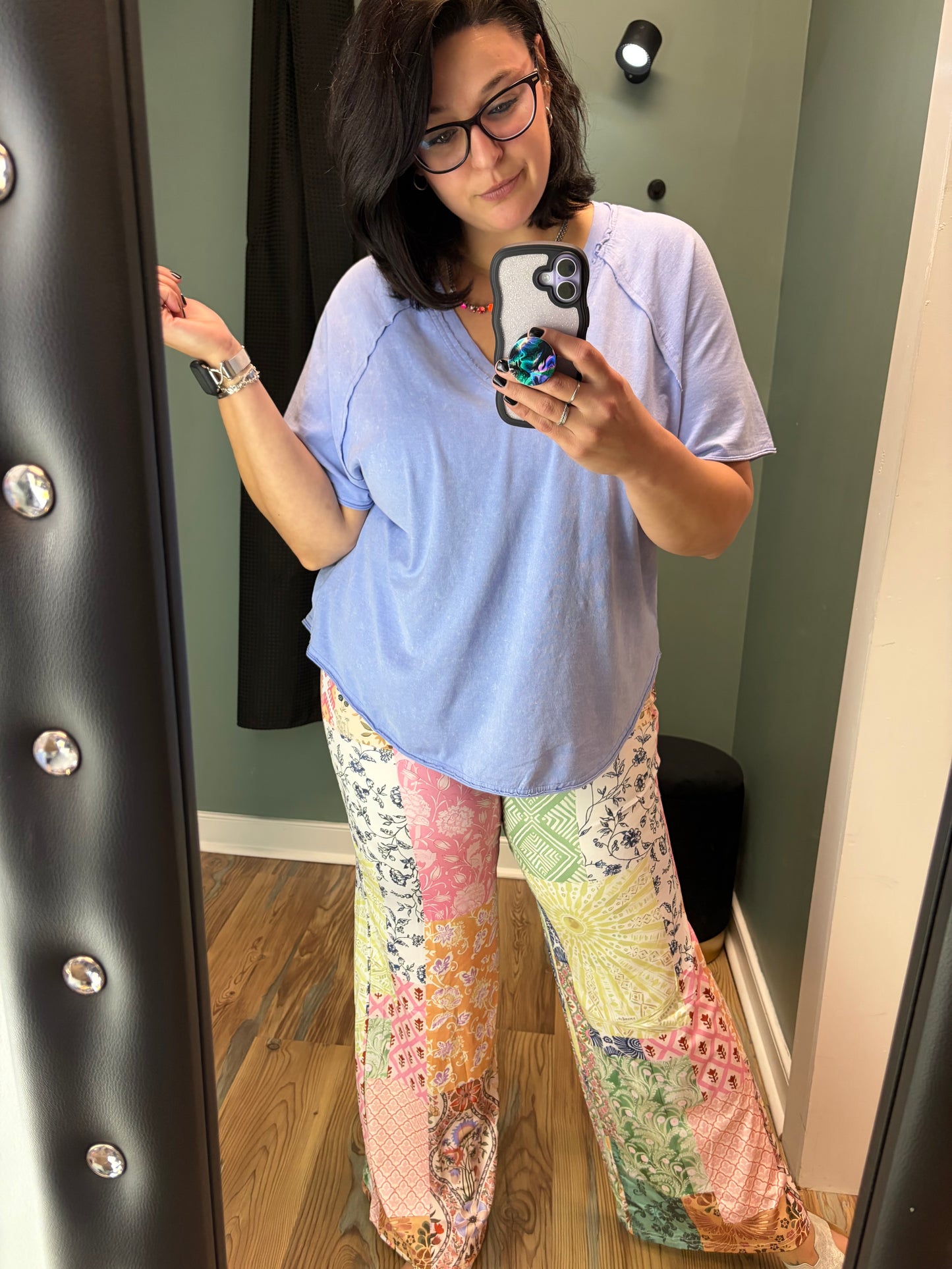 Patchwork Stretch Pants