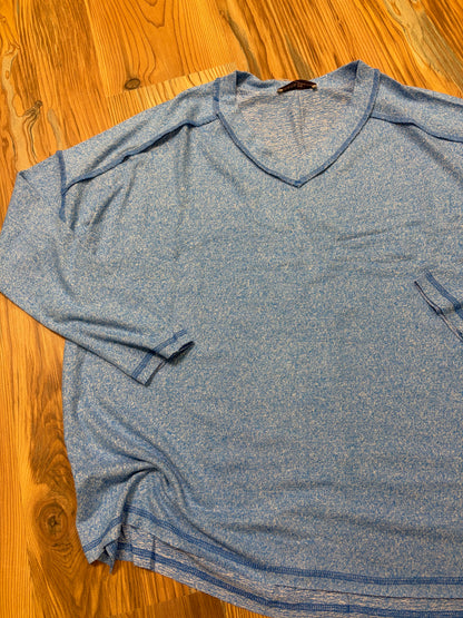Ocean Blue Softy Hacci Long Sleeve