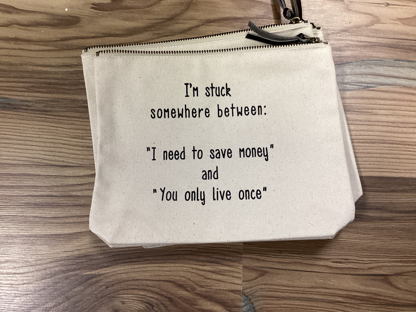 Canvas Saying Pouch