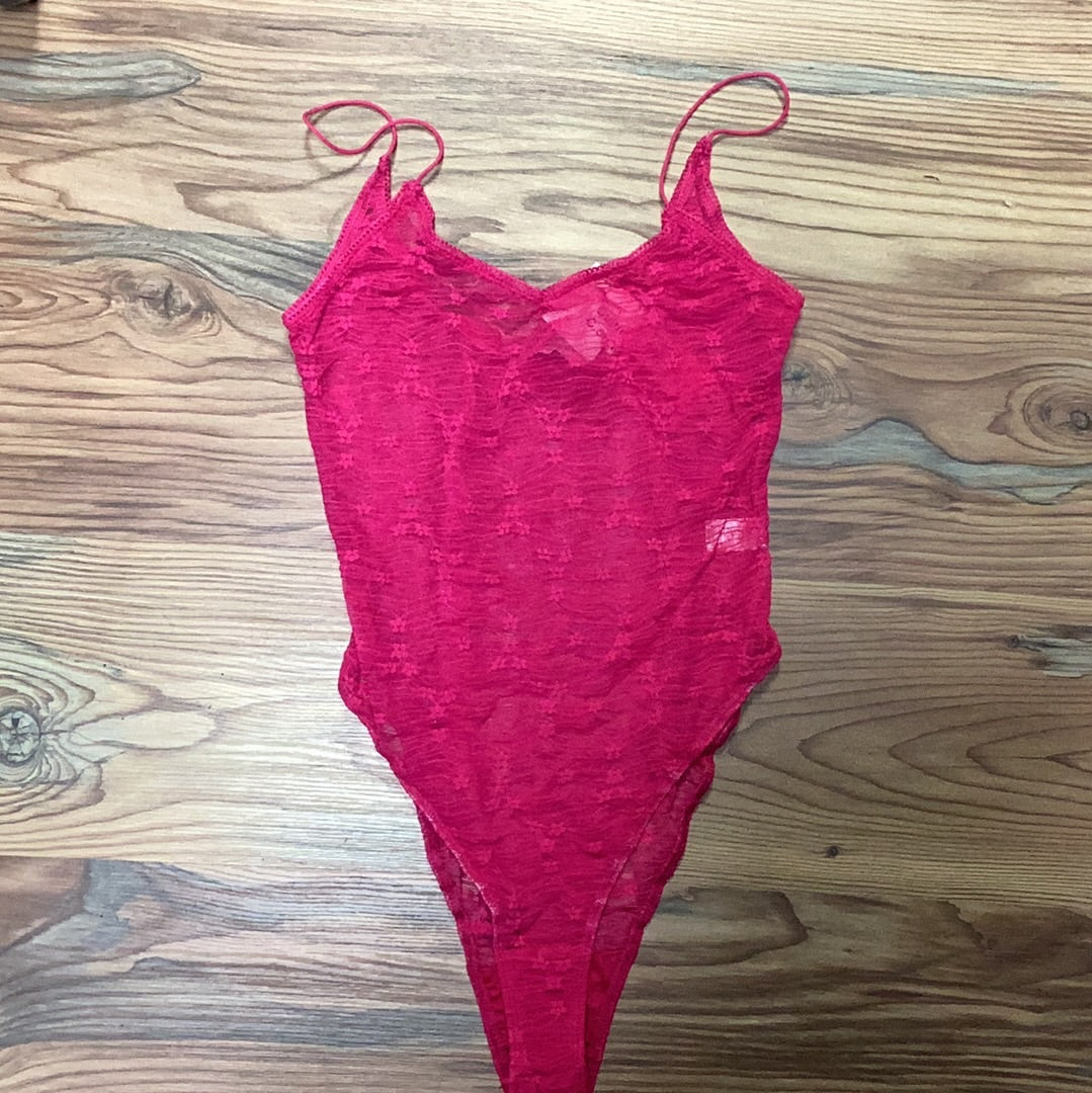 Fuchsia Lace Bodysuit