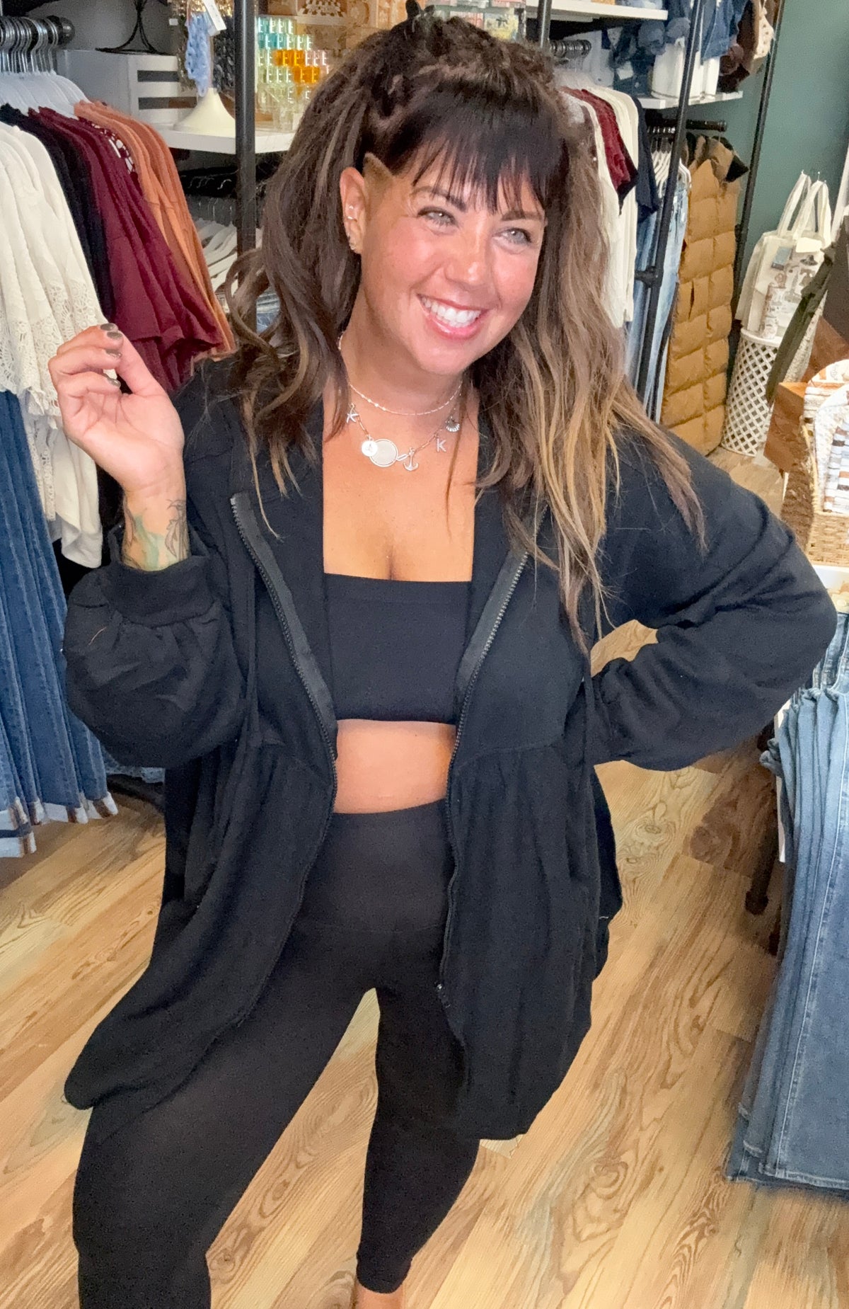 Black Tunic Hoodie