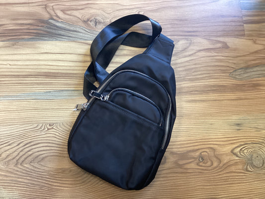 Black Nylon Sling Bag