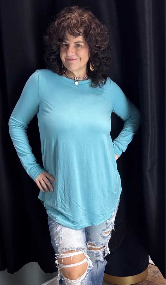 Ash Mint Long Sleeve Tunic