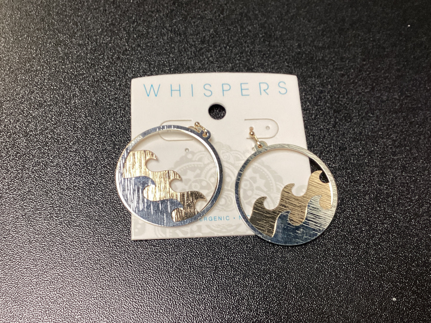 Two Tone Wave Earrings