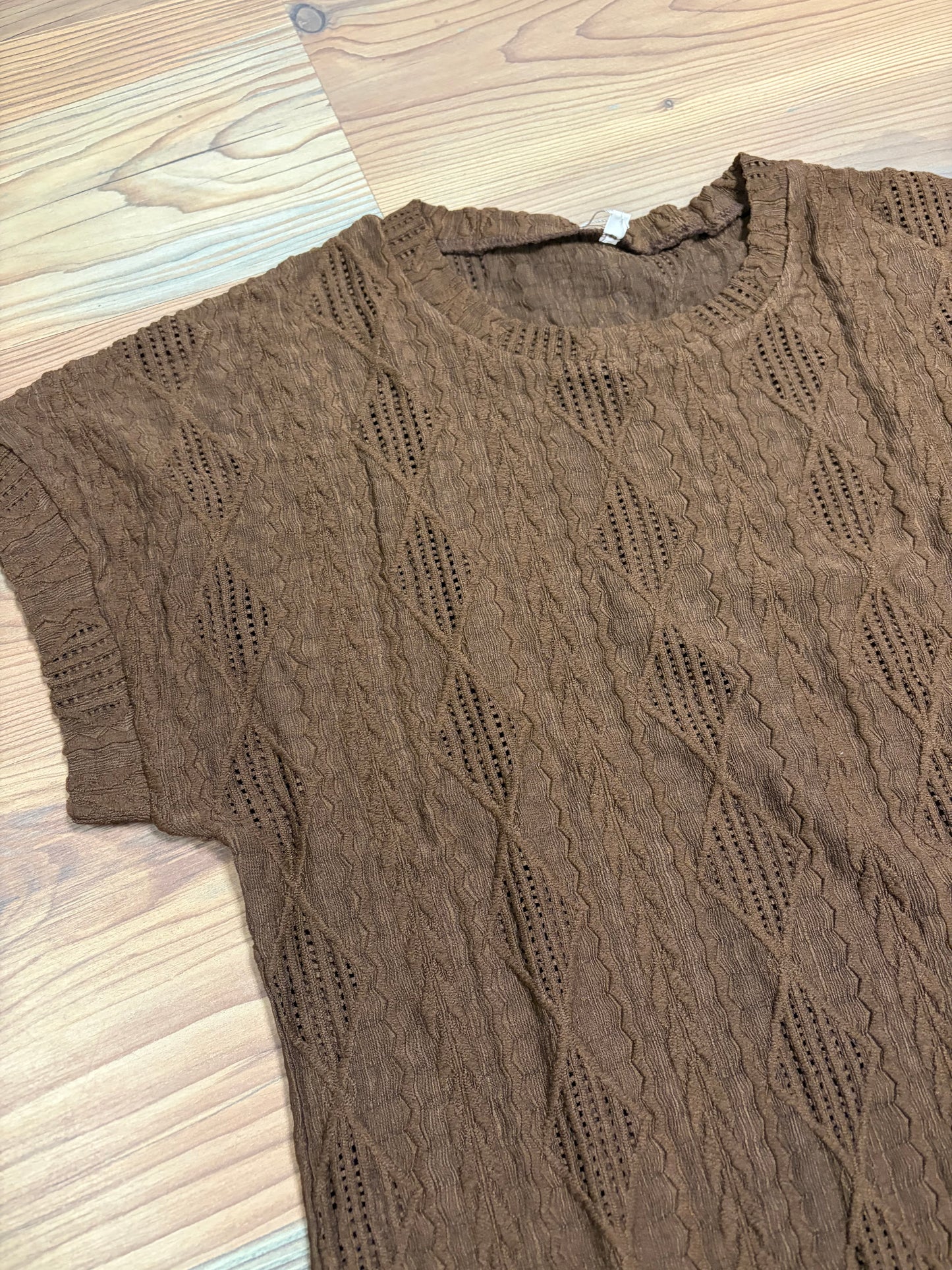 Coffee Jacquard Short Sleeve