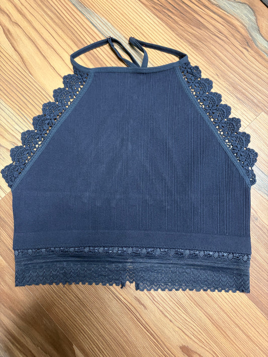 Navy High Neck Bralette