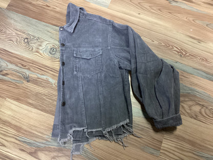 Raw Crop Charcoal Jacket