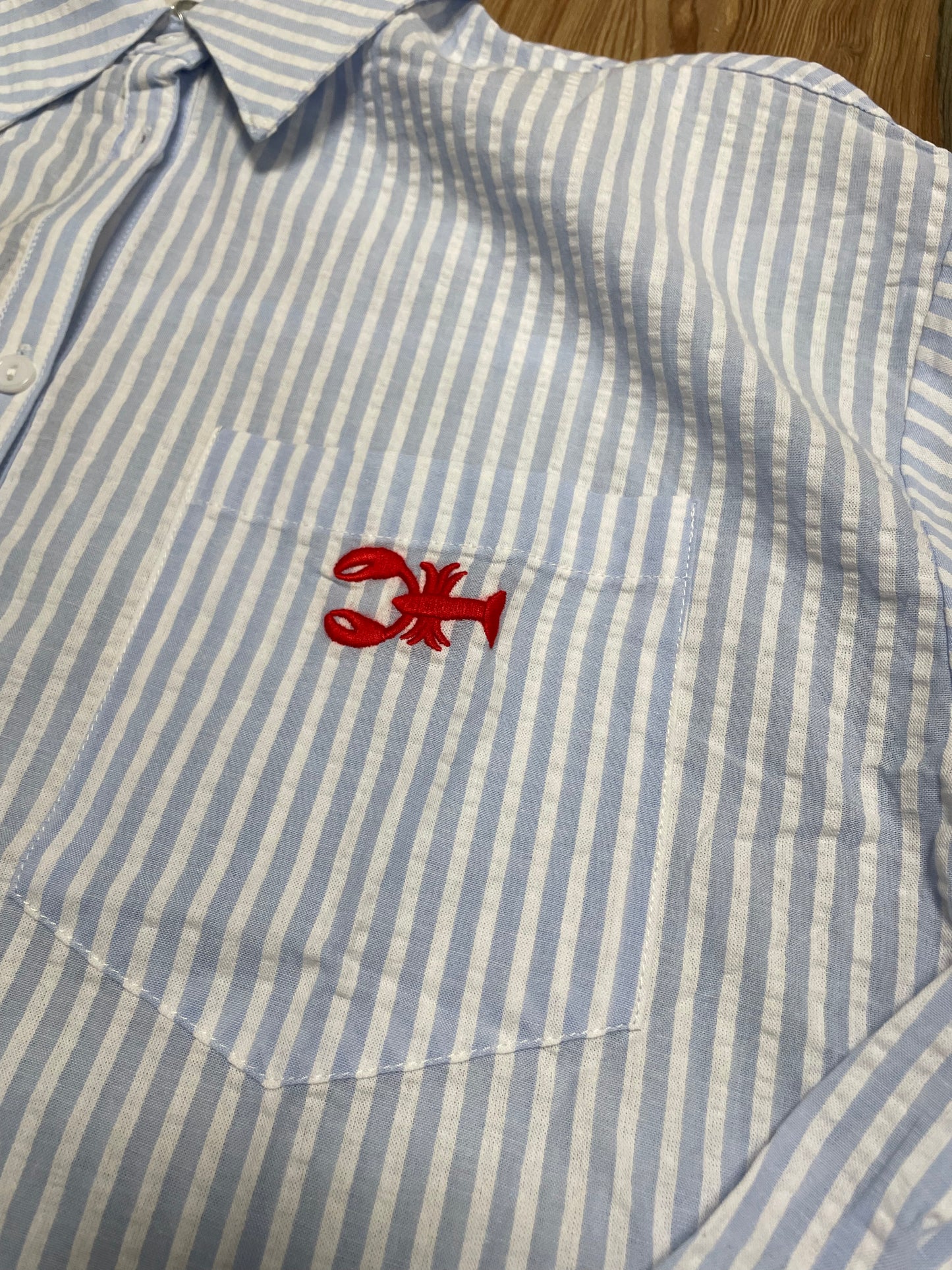 Striped Lobster Button Down