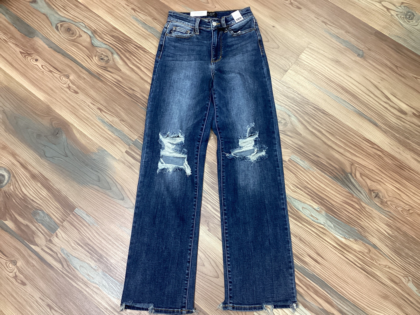 Judy Blue 90s High Waist Straight Distressed