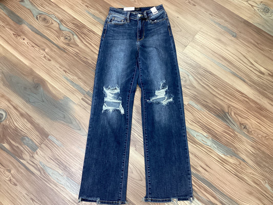 Judy Blue 90s High Waist Straight Distressed