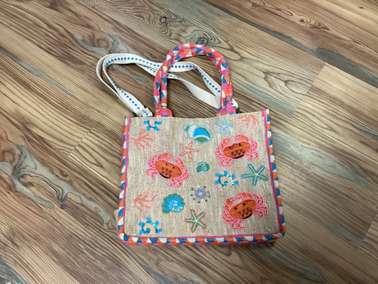Crab Medium Beaded Tote