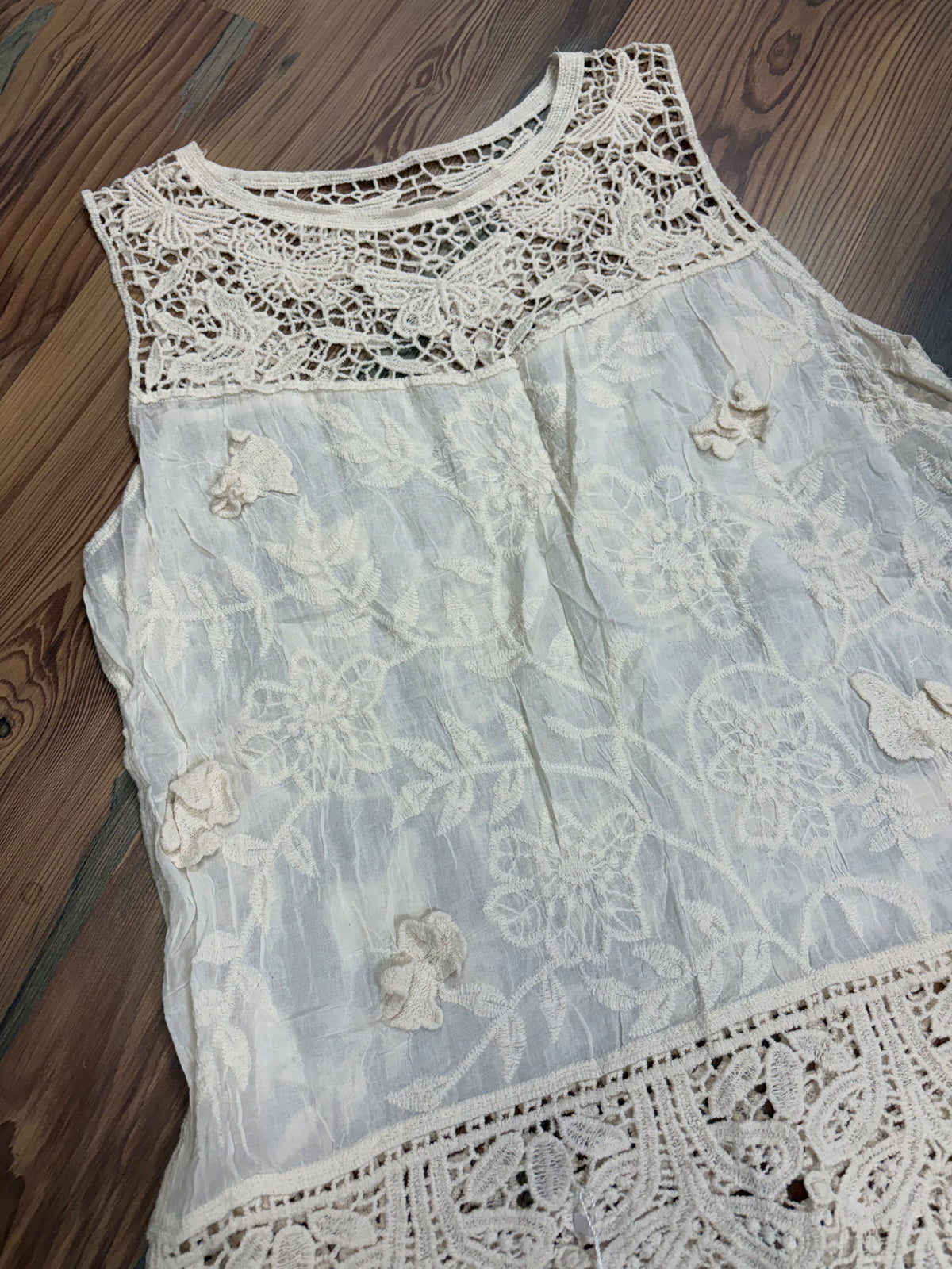 Boho Embroidered Tank One Size