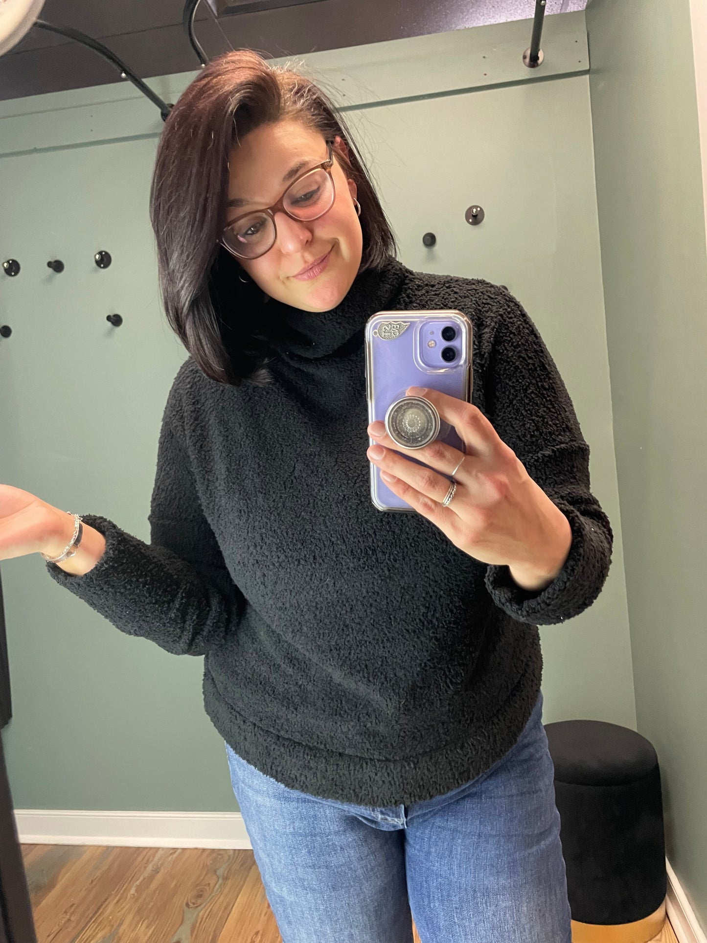 OC Black Fuzzy Long Sleeve