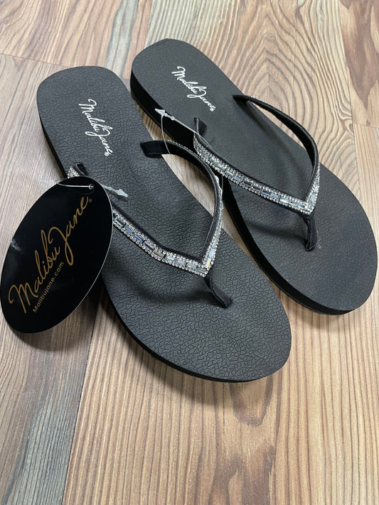 Black Bel Air Clear Crystal Flip Flop