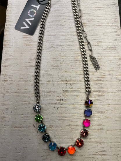 Tova Mini Oakland Necklace Watermelon Rainbow