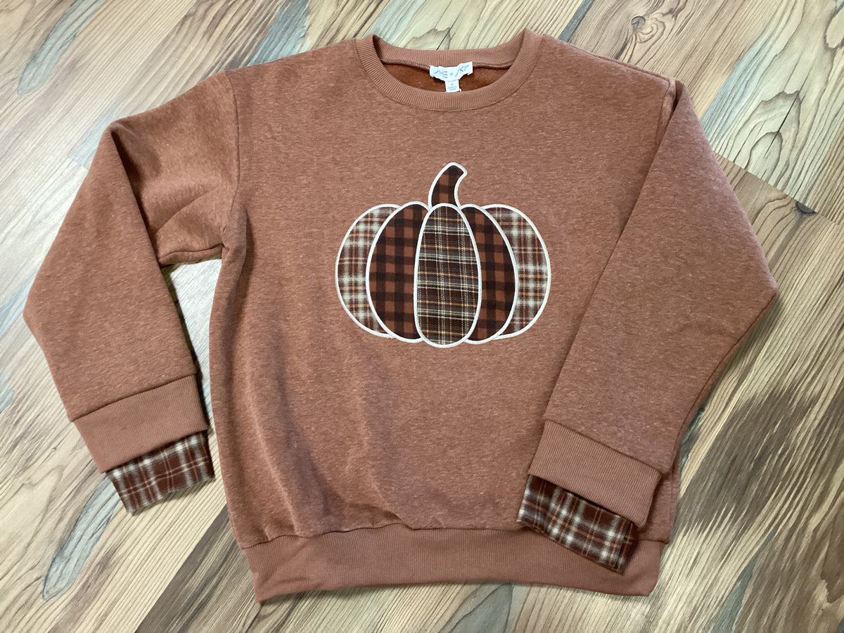 Patchwork Pumpkin Sweatshirt