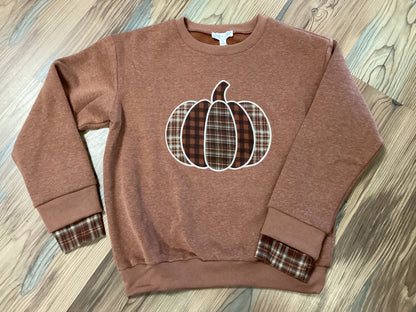 Patchwork Pumpkin Sweatshirt